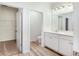 Bright bathroom featuring double sinks, ample counter space, and modern fixtures at 492 Sun Colony Blvd., Longs, SC 29568
