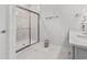 Beautiful bathroom featuring glass-enclosed shower, granite countertops, and modern fixtures at 5111 Double Eagle Way # 3, North Myrtle Beach, SC 29582