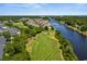 Scenic aerial view of the golf course and waterway winding through the community at 5801 Oyster Catcher Dr. # 1214, North Myrtle Beach, SC 29582