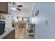 Open concept living space with kitchen, dining area, and comfortable living room at 6000 N North Ocean Blvd. # 329, North Myrtle Beach, SC 29582