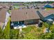 Aerial view of the property showcasing the spacious backyard, patio, and outdoor entertaining areas at 757 Cherry Blossom Dr., Murrells Inlet, SC 29576