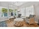 Cozy sitting area with comfortable wicker chairs and charming nautical decor at 757 Cherry Blossom Dr., Murrells Inlet, SC 29576