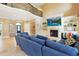 Spacious living area featuring tile floors, and a fireplace at 8029 Wacobee Dr., Myrtle Beach, SC 29579