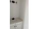 Bathroom with quartz countertop vanity with modern black hardware at 905 Inlet Keys St., Murrells Inlet, SC 29576