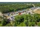 Beautiful aerial view of a quiet neighborhood surrounded by lush greenery and well-maintained homes at 908 Oglethorpe Dr., Conway, SC 29527