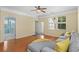 Comfortable living room with hardwood floors and a gray sofa, offering a relaxing space at 908 Oglethorpe Dr., Conway, SC 29527
