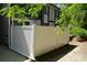 Backyard area featuring a privacy fence and mature trees at 950 Forestbrook Rd. # C3, Myrtle Beach, SC 29579
