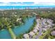 Panoramic aerial of a community with a lake, adjacent to the ocean at 104-4 Gully Branch Ln. # 4, Myrtle Beach, SC 29572