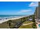 Scenic beach view from condo, showcasing the sandy beach, ocean, pool, and beach access at 108 N Ocean Blvd. # 301, North Myrtle Beach, SC 29582