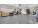 The spacious garage offers plenty of room for storage and hobbies with epoxy floor and work benches at 1136 Doubloon Dr., North Myrtle Beach, SC 29582