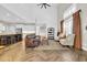 Spacious open-concept living room with high ceilings and views into kitchen area at 1136 Doubloon Dr., North Myrtle Beach, SC 29582