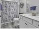 Clean bathroom with luxury vinyl plank flooring and a shower/tub combo at 1463 Villena Dr., Myrtle Beach, SC 29579