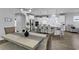 Open-concept living space features kitchen, dining, and living area with hardwood floors at 1463 Villena Dr., Myrtle Beach, SC 29579