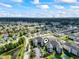 Aerial view of community with water feature and pinpoint location at 2090 Cross Gate Blvd. # 205, Surfside Beach, SC 29575