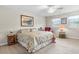 Cozy bedroom with carpet, ceiling fan, and decorative furnishings at 232 Je Edward Dr. # 21, Myrtle Beach, SC 29588