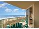Relax on the balcony with ocean views and comfortable seating at 2507 S Ocean Blvd. # 403, North Myrtle Beach, SC 29582