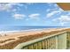 Enjoy spectacular ocean views from this condo's balcony overlooking the sandy beach and sparkling ocean at 2507 S Ocean Blvd. # 403, North Myrtle Beach, SC 29582