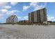 Panoramic view of the beach and condominiums from the sand at 2507 S Ocean Blvd. # 403, North Myrtle Beach, SC 29582