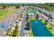 Aerial view showing the community pool, landscaping and proximity to the golf course and waterway at 260 Connemara Dr. # E, Myrtle Beach, SC 29579