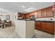 Well-equipped kitchen with updated cabinets and a convenient breakfast bar for casual dining at 2600 N Ocean Blvd. # 1103, Myrtle Beach, SC 29577