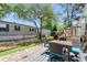 Backyard with a patio and table, perfect for outdoor dining and entertaining at 2706 Willow St., North Myrtle Beach, SC 29582