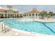Beautiful community pool with a shallow water area for and a luxurious lounging area with seating all around at 2928 Moss Bridge Ln., Myrtle Beach, SC 29579