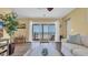 Bright and inviting living room with ocean views, a cozy sofa, and coastal-themed decor at 324 S Waccamaw Dr., Garden City Beach, SC 29576