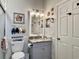 Stylish bathroom featuring a framed mirror and brushed nickel fixtures at 3979 Forsythia Ct. # 203, Myrtle Beach, SC 29588
