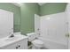 Full bathroom features a shower-tub combination and a vanity with a sink at 432 Warrington Way # 432, Murrells Inlet, SC 29576