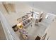 Open-concept living room with high ceilings, ceiling fan, and neutral carpet at 432 Warrington Way # 432, Murrells Inlet, SC 29576