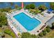 Aerial view of beautiful pool with plenty of seating and lakeside access at 432 Warrington Way # 432, Murrells Inlet, SC 29576