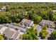 Aerial view of condominiums with ample parking and lush green surroundings at 4470 Little River Inn Ln. # 1005, Little River, SC 29566