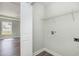 The laundry room includes electric hookups, shelving and an access door at 469 Overcrest St., Myrtle Beach, SC 29579
