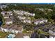 Expansive aerial captures the community’s layout with mature trees and parking at 4749 Wild Iris Dr. # 205, Myrtle Beach, SC 29577
