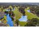 Panoramic aerial view of the golf course with scenic waterways and lush greenery at 4749 Wild Iris Dr. # 205, Myrtle Beach, SC 29577