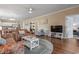 Comfortable living space featuring open floorplan, stylish furnishings, and TV at 4803 Bovardia Pl. # 104, Myrtle Beach, SC 29577