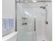 Bright shower featuring white subway tile and stainless steel fixtures at 503 20Th Ave. N # 15-A, North Myrtle Beach, SC 29582