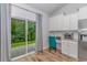 Cozy nook area with built-in desk space, lots of cabinets, and a sliding door to the backyard at 5309 Abbey Park Loop, Myrtle Beach, SC 29579