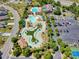 Aerial view of the community pool area with resort-style amenities and lush landscaping at 5485 Elba Way # 5485, Myrtle Beach, SC 29579