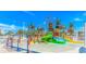 Vibrant splash zone with water features, slides, and tropical decor, ideal for Gathering-friendly fun and entertainment at 6001-T36 South Kings Hwy., Myrtle Beach, SC 29575