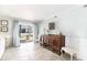 Dining area features a large antique buffet and sliding glass doors leading to the outside at 668 S Waccamaw Dr., Murrells Inlet, SC 29576
