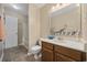 Cozy bathroom features a single sink vanity and tiled floors at 712 Dogwood Dr. S # 101, Surfside Beach, SC 29575