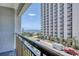 Scenic view of the ocean from the balcony, showcasing the beautiful scenery at 7200 N Ocean Blvd. # 436, Myrtle Beach, SC 29572