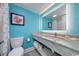 Stylish bathroom with a modern vanity, illuminated mirror, and contemporary fixtures at 7200 N Ocean Blvd. # 436, Myrtle Beach, SC 29572