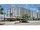 A beautiful exterior shot of the resort, highlighting the well-maintained facade and tropical landscaping at 7200 N Ocean Blvd. # 436, Myrtle Beach, SC 29572