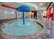 Indoor splash pad features multiple fountain features for water play at 7200 N Ocean Blvd. # 436, Myrtle Beach, SC 29572