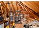 Unfinished attic space with exposed rafters, beams, and ample room for storage and potential expansion at 8050 Wacobee Dr., Myrtle Beach, SC 29579