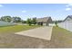 Exterior shot showing back yard, parking pad, storage shed and screened porch at 853 Derbyshire Ct., Conway, SC 29526