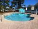 Community pool with surrounding brick patio at 916 Charles St., North Myrtle Beach, SC 29582