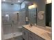 Modern bathroom featuring a walk-in shower and a double sink vanity at 928 Strand Ave. Strand Ave., North Myrtle Beach, SC 29582